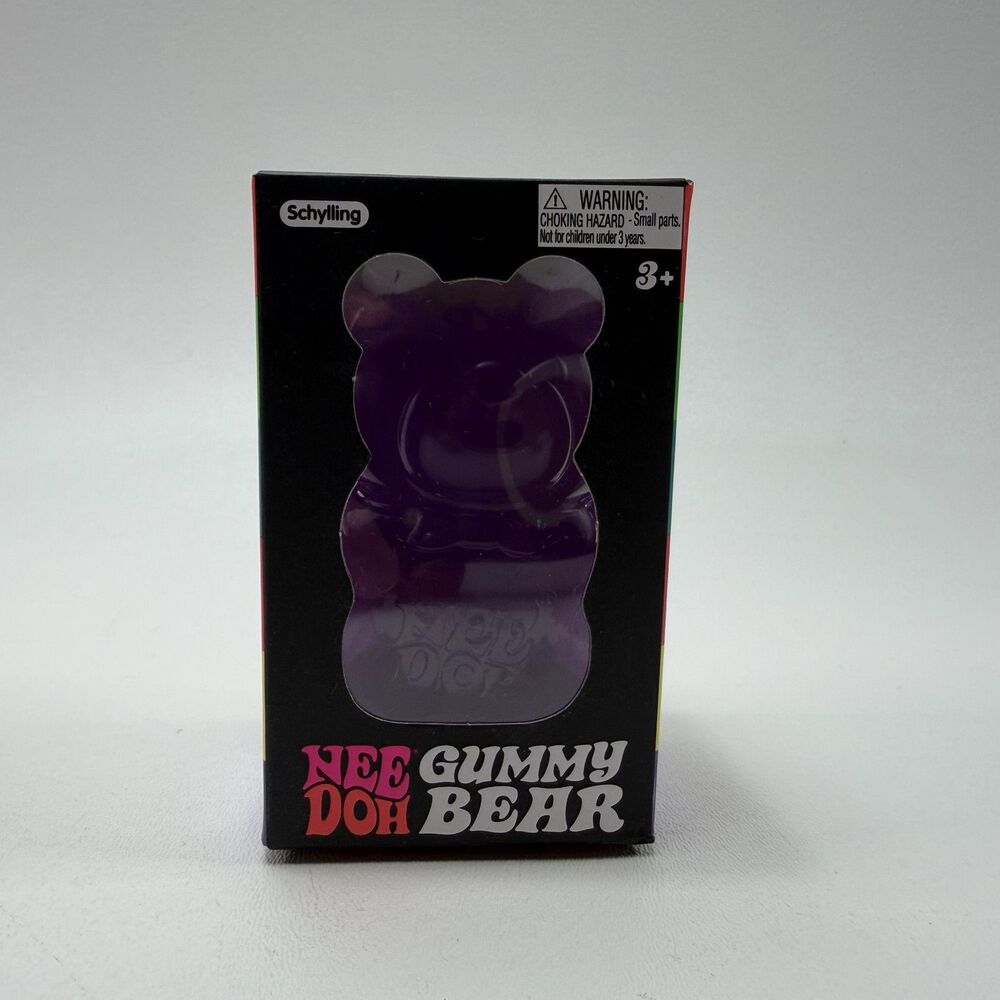 NeeDoh Gummy Bear Squishy Fidget Toy Schylling 3+ Purple Stress Relief Ball New